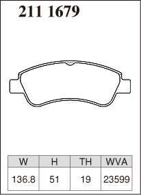 ディクセル ブレーキパッド Mタイプ フロント シトロエン DS3 A5CHM01 2111679 DIXCEL CITROEN_画像3