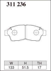 ディクセル ブレーキパッド Xタイプ フロント カムリ SV41/SV42/SV43/CV43 311236 DIXCEL トヨタ