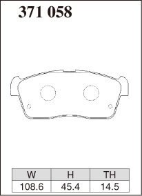 ディクセル ブレーキパッド Mタイプ フロント スペーシアギア MK53S 371058 DIXCEL スズキ_画像3