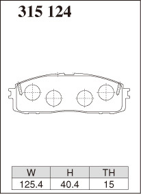 ディクセル ブレーキパッド Mタイプ リア マークII/クレスタ/チェイサー GX81/MX83/JZX81 315124 DIXCEL トヨタ_画像3