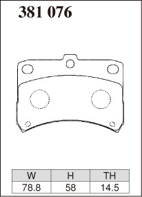 ディクセル ブレーキパッド ESタイプ フロント ハイゼット S201P/S201C/S211P/S211C 381076 DIXCEL ダイハツ_画像3