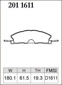  Dixcel brake pad M type front Ford Explorer 1FM5KH 2011611 DIXCEL FORD