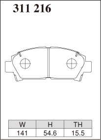 ディクセル ブレーキパッド Sタイプ フロント トレノ AE101 311216 DIXCEL トヨタ_画像3