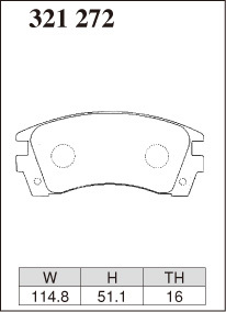 ディクセル ブレーキパッド Mタイプ フロント ADバン VFNY10/VSNY10/VENY10 321272 DIXCEL 日産_画像3