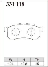 ディクセル ブレーキパッド KPタイプ フロント ビート PP1 331118 DIXCEL ホンダ_画像2