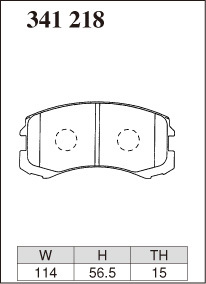 ディクセル ブレーキパッド Mタイプ フロント ランサーセディアワゴン/ランサーワゴン CS2W 341218 DIXCEL 三菱_画像3