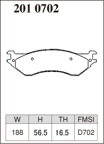 ディクセル ブレーキパッド Xタイプ フロント フォード F-150 2010702 DIXCEL FORD_画像3