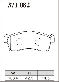 ディクセル ブレーキパッド Mタイプ フロント ワゴンR MH21S 371082 DIXCEL スズキ_画像3
