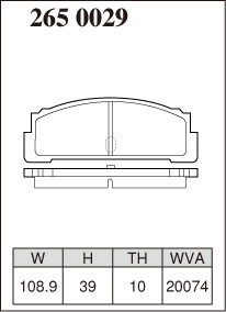 ディクセル ブレーキパッド Pタイプ リア フィアット X1/9 2650029 DIXCEL FIAT_画像3