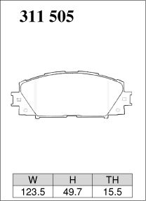 ディクセル ブレーキパッド ECタイプ フロント プリウス ZVW50 311505 DIXCEL トヨタ_画像3