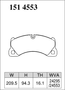 ディクセル ブレーキパッド Mタイプ フロント ポルシェ カイエン(958) 92AM48A/92ACFTA 1514553 DIXCEL PORSCHE_画像3