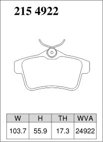 ディクセル ブレーキパッド Mタイプ リア シトロエン DS4 B7CAH02 2154922 DIXCEL CITROEN_画像3