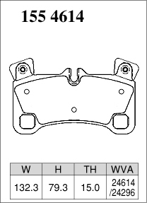 ディクセル ブレーキパッド Xタイプ リア ポルシェ カイエン(957) 9PAM4851A 1554614 DIXCEL PORSCHE_画像3