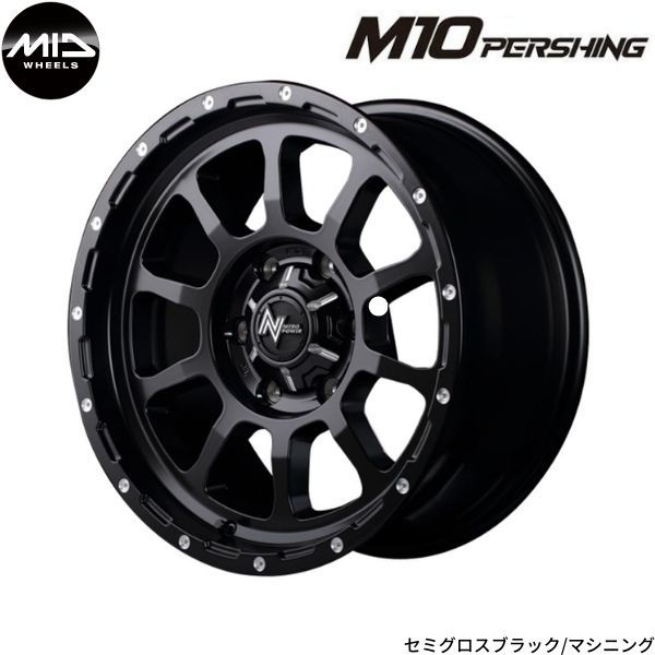 マルカ ホイール ナイトロパワー M10 パーシング ハイエース/レジアスエース MID 【16×6.5J 6-139.7 INSET38 セミグロスブラック】 1本_画像1