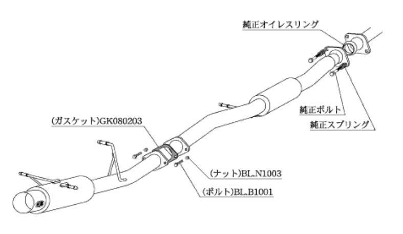 柿本改 マフラー ハイパーフルメガ N1+ Rev. スポーツマフラー スバル インプレッサ TA-GDA B31308 カキモト_画像1