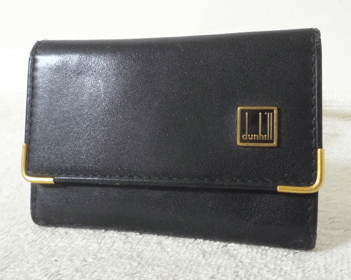 dunhill　ダンヒル?。哆B　キーケース　レザー　ブラック　黒　ヴィンテージ