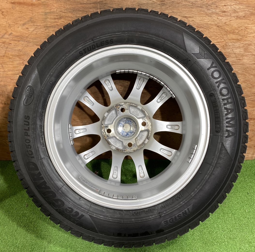 165/70R14 YOKOHAMA iceGUARD IG50 PLUS【2018年】(社外アルミホイール) 14X5J ET42 4H/100 4本セット！コンパクトカー等に_画像6