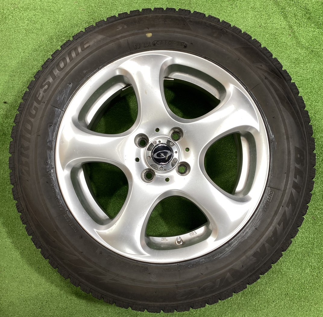 185/65R15 BRIDGESTONE BLIZZAK VRX2【1本/2018年 3本/2019年】(社外アルミホイール) 16X6.5J ET38 4H/100 4本セット！_画像3