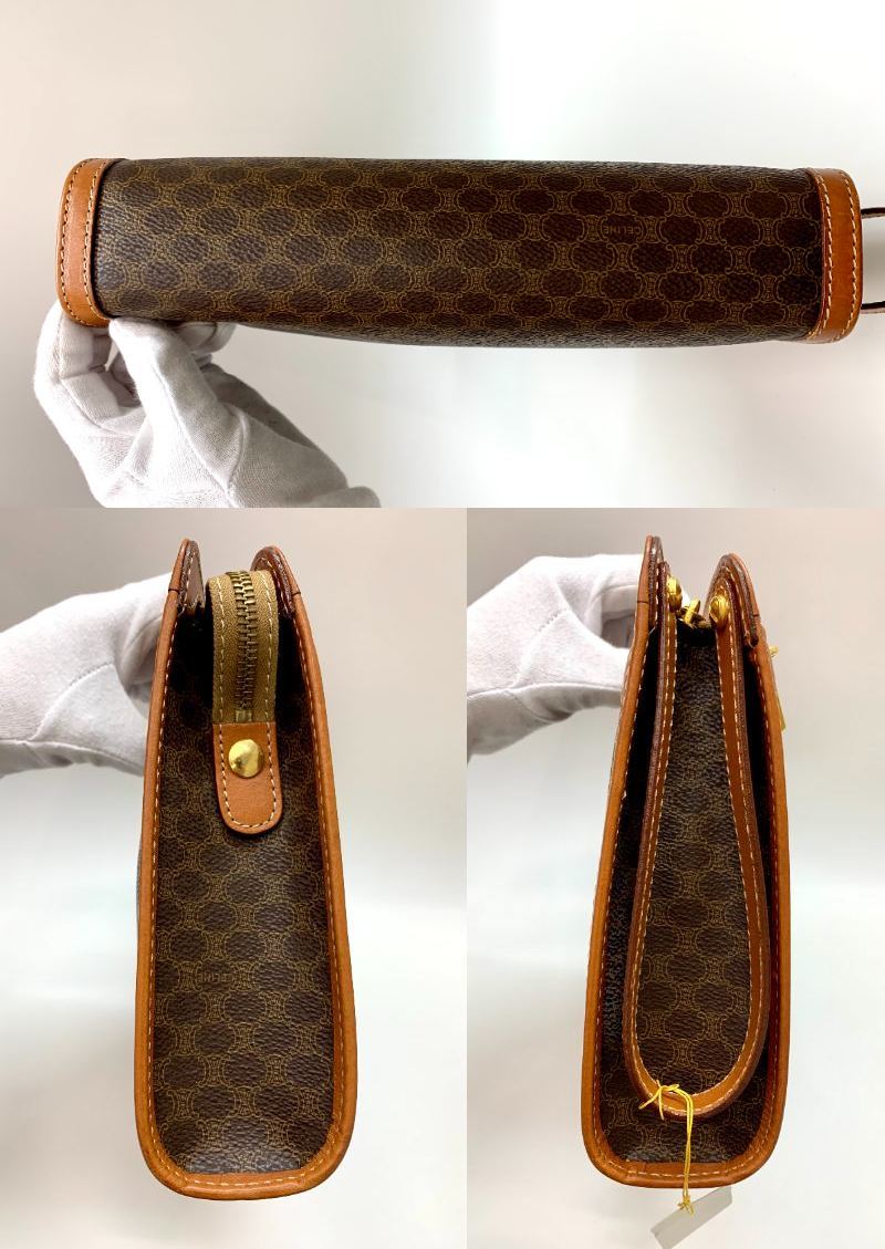 CELINEセリーヌ DM95 セカンドバッグ 持ち手有 マカダム柄 PVC Bibian 比比昂- 値下げ!CELINE セリーヌDM95 マカダム柄PVC