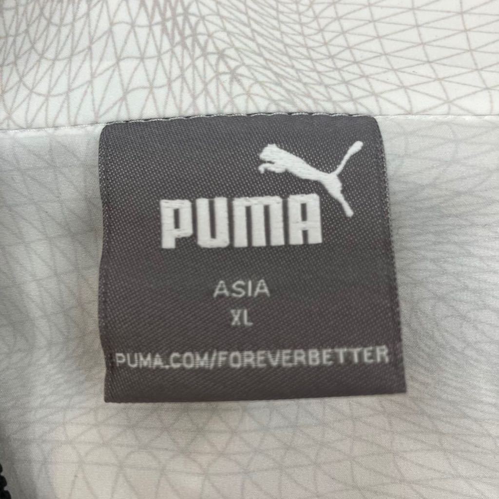 新品 未使用 大きいサイズ PUMA プーマ ゴルフウェア メンズ ナイロンジャケット XLサイズ golf ホワイト シンプル 高伸縮機能 AY0617_画像7