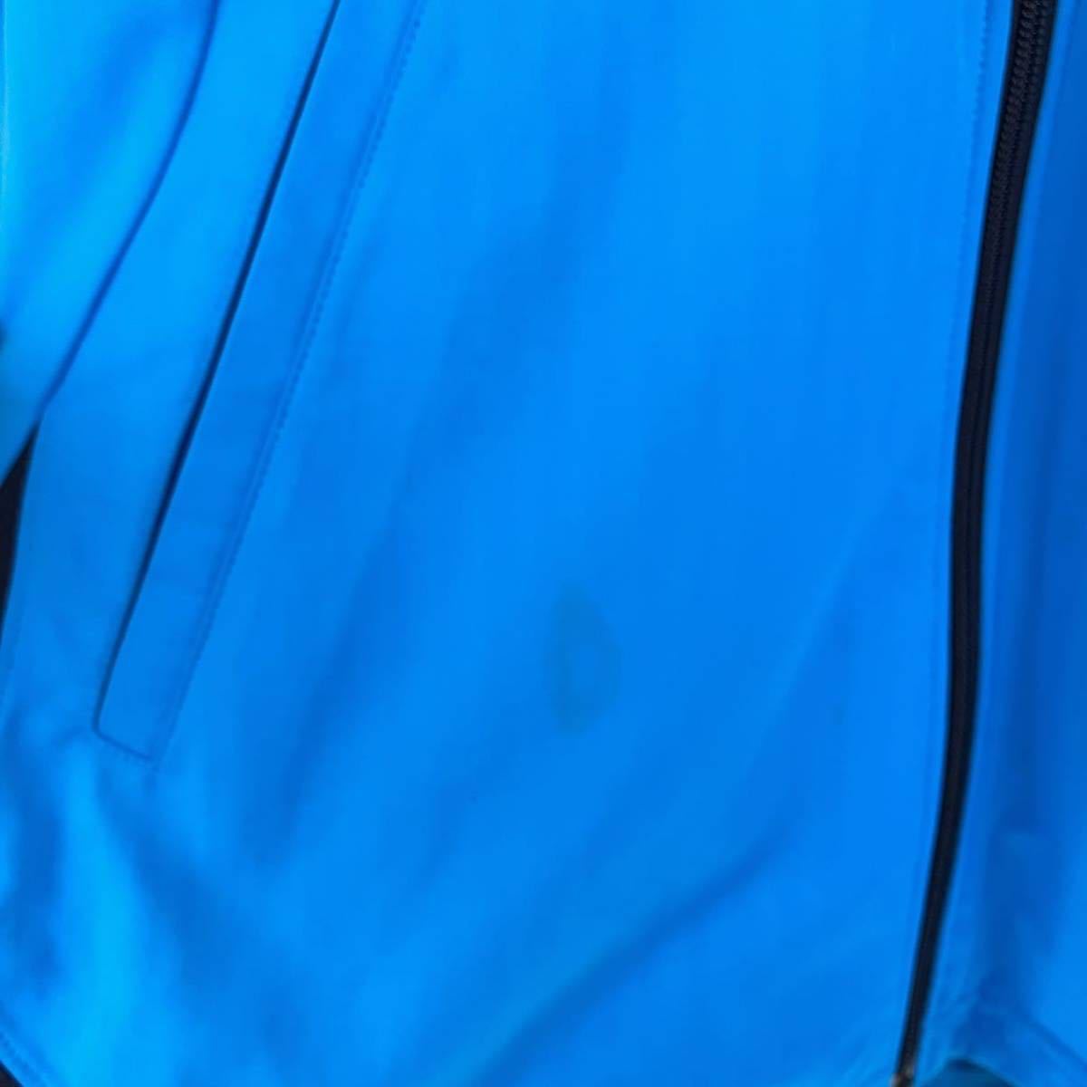 大きいサイズ UMBRO アンブロ 長袖 ジャージ メンズ O 水色 カジュアル スポーツ トレーニング ウェア ロゴ 刺繍 トラックジャケット