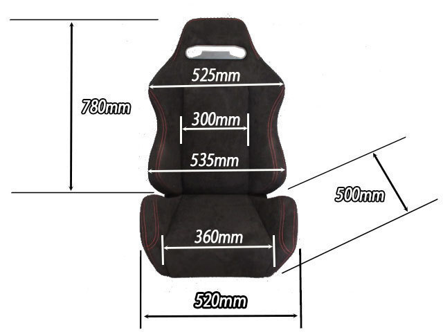 2脚セット 新品 レカロ SR-3 タイプ (黒) セミバケ SR3_画像3