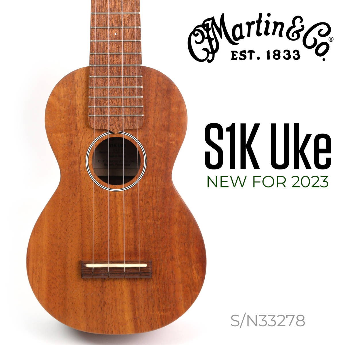 Martin S1K Uke Hawaiian core single board soprano ukulele 