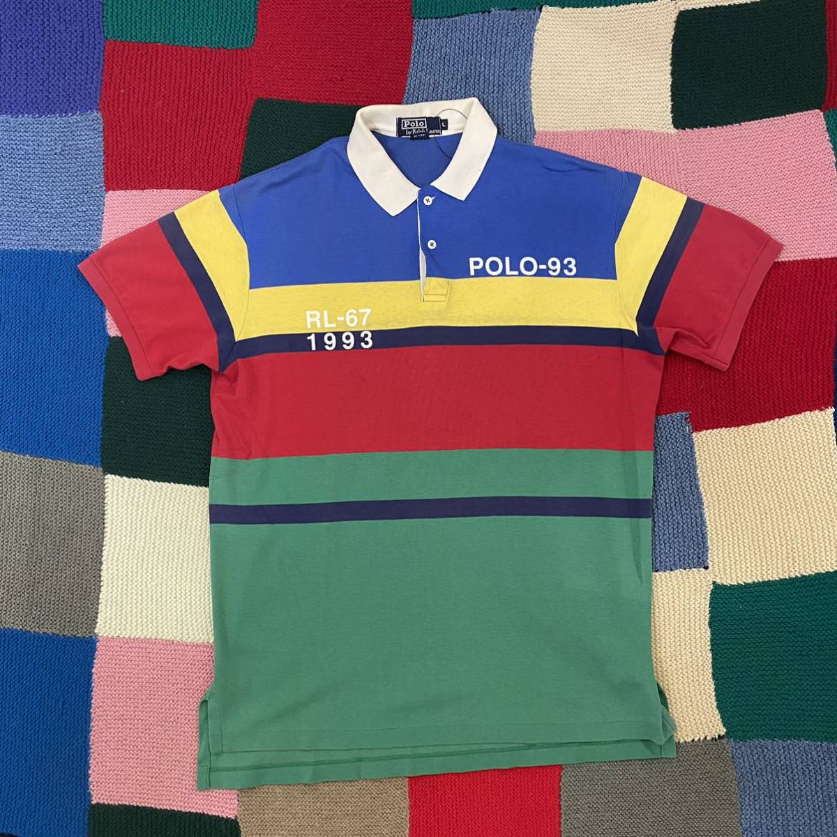 vintage us POLO Ralph Lauren polo shirt USA製 アメリカ古着 ビンテージ ポロシャツ 90s 80s ラルフローレン_画像1