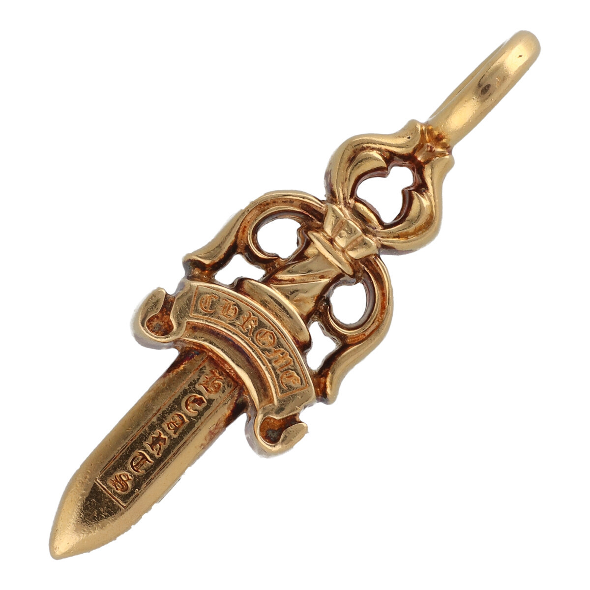 【中古】 CHROME HEARTS クロムハーツ ダブルダガー 22K パヴェダイヤ ペンダントトップ ネックレス 19001239 AO_画像3