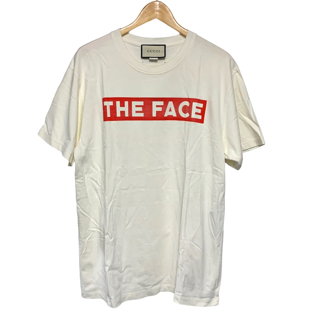 【中古】 GUCCI グッチ Tシャツ・カットソー THE FACE 半袖 サイズXS 565806 ホワイト 23026635 YU