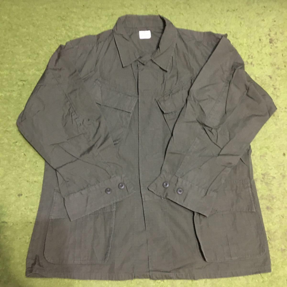 【made in USA】60s military deadstock/COAT,MANS,COTTON,W:R RIPSTOP,POPLIN,OG107,CLASS 1-100% COTTON/sizeL-S/Vietnamwar/