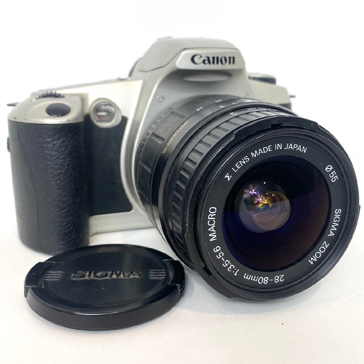 中古品 動作未確認 Canon EOS Kiss LENS SIGMA ZOOM 28-80㎜ 1:3.5-5.6 MACRO カメラレンズ 現状品お渡し レンズキャップ 部品取り S1563_画像1