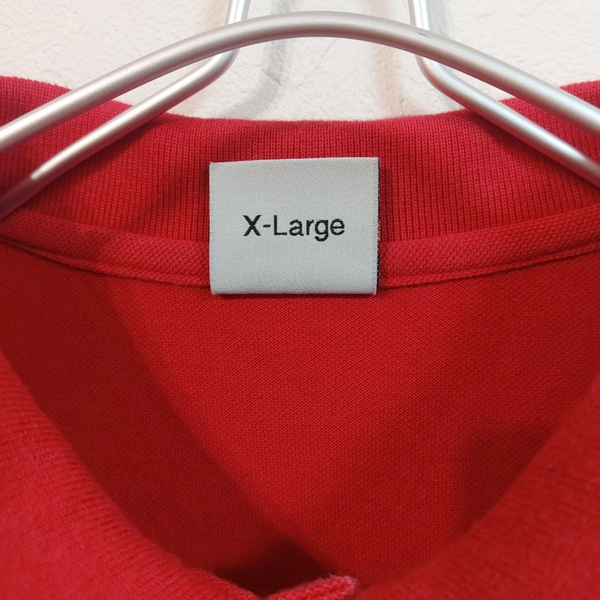 【XLARGE】エクストララージ半袖ポロシャツ メンズＸＬ 赤 ストリート