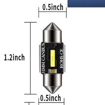 LED t10×31 csp 1860chip 12～24v 6500k LED ルームランプ　三個_画像10