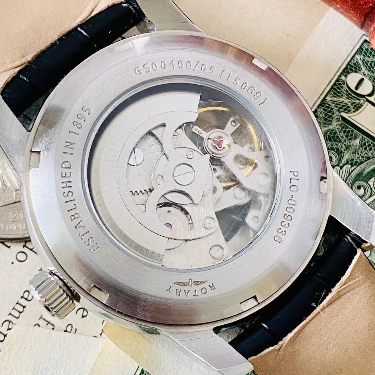 【高級時計 ロータリー】ROTARY スケルトン 自動巻 メンズ レディース