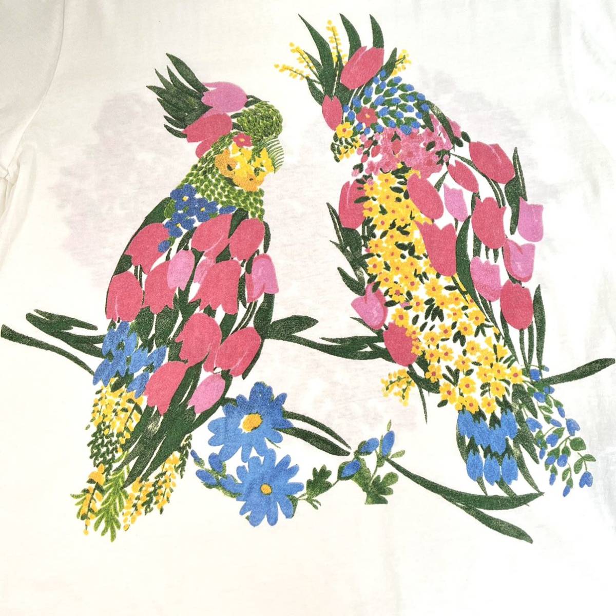 GUCCI グッチ フラワー ハート バード プリント Tシャツ イタリア製