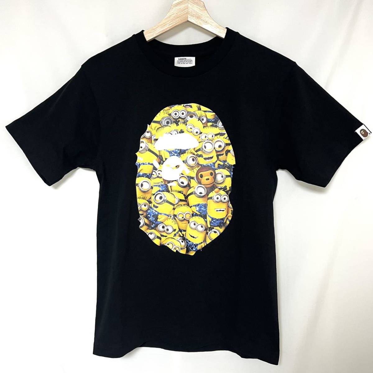 MINIONS APE ミニオンズ エイプ A BATHING APE アベイシングエイプ ミニオンズ フィーバー MINIONS TEE プリント Tシャツ 22SS S ブラック