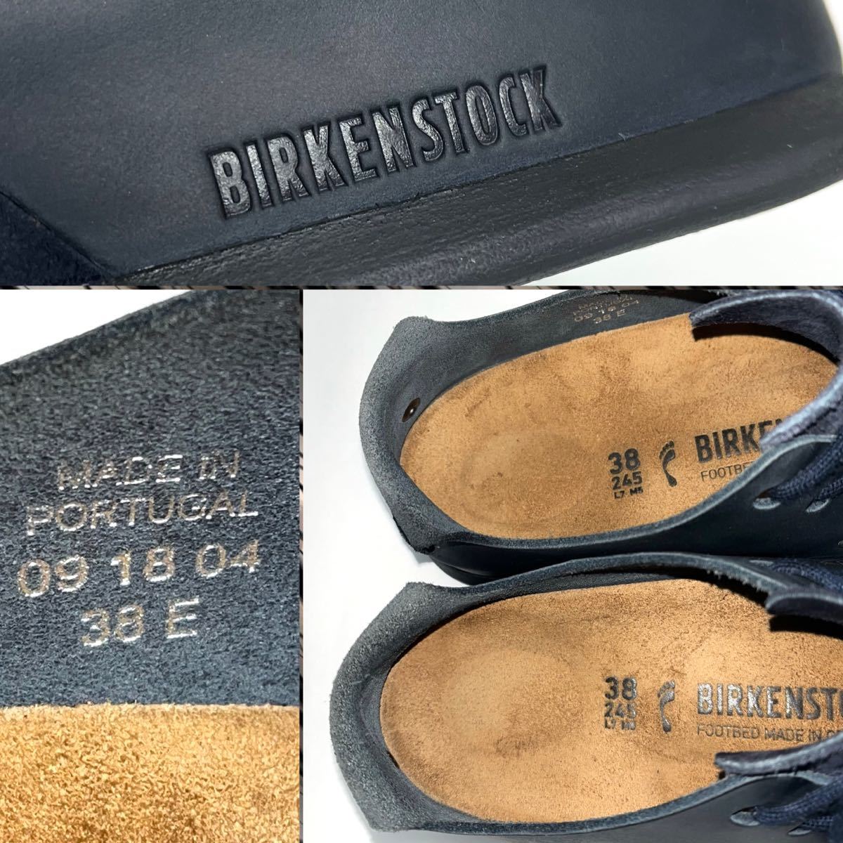 BIRKENSTOCK ビルケンシュトック Montana モンタナ オイルドレザー　スエードレザー 革靴　ナイトブルー　24.5cm