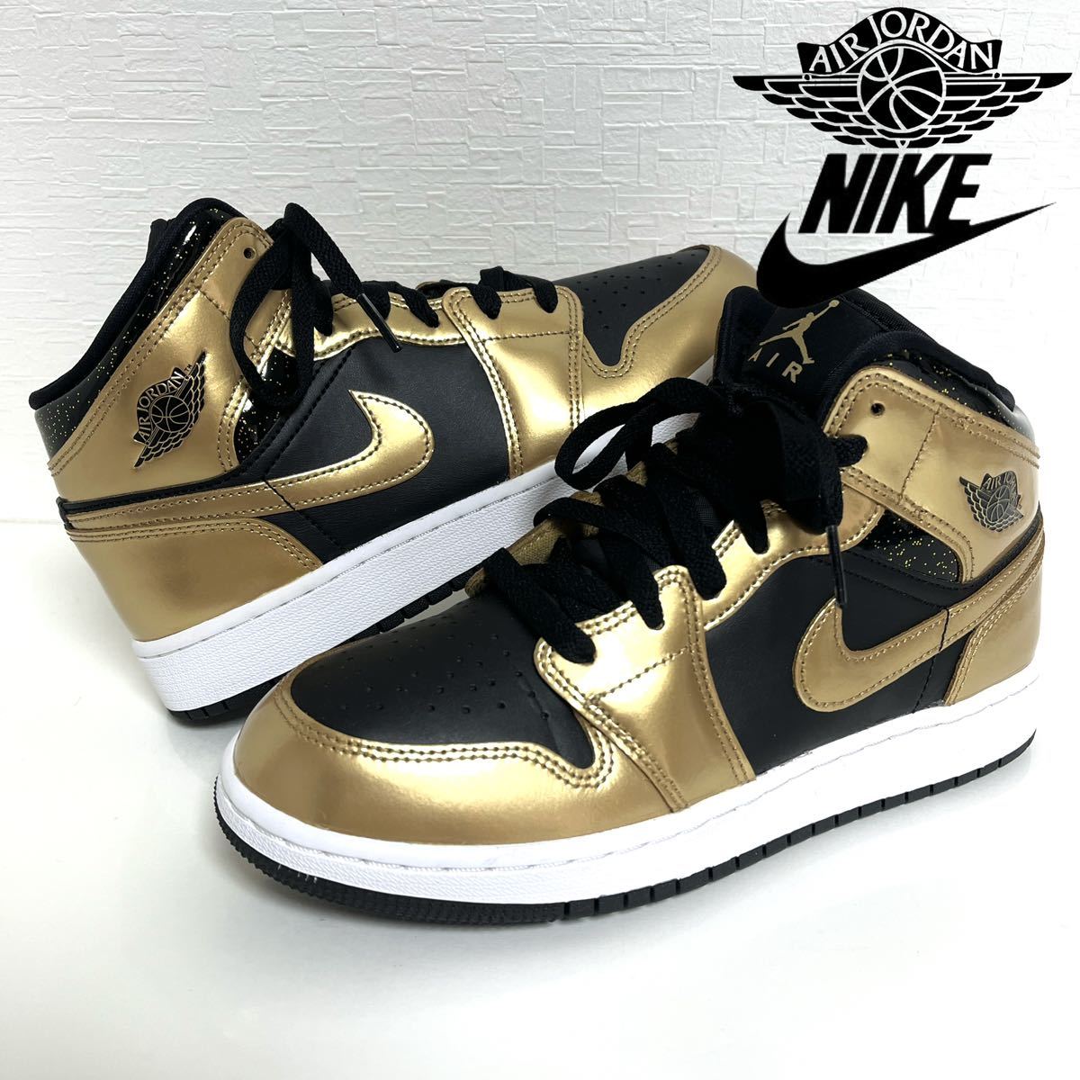 NIKE ナイキ AIR JORDAN 1MID エア ジョーダン 1ミッド SE GS BLACK