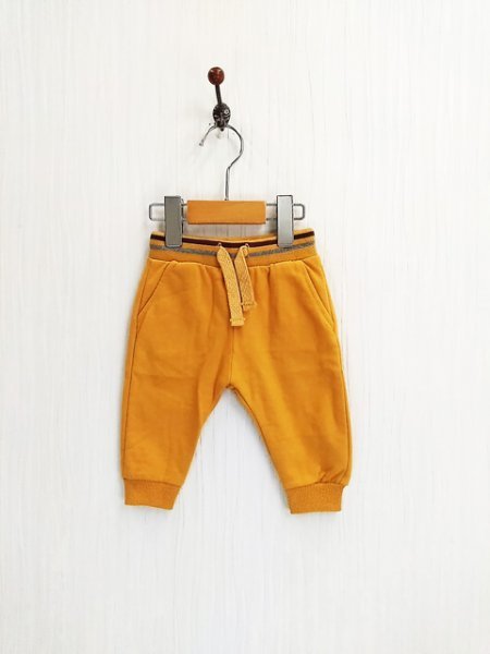 ap2712 ○送料無料 新品 (新古品) ZARA Baby Boy ザラ ベビー ボーイ スウェットパンツ サイズ74cm イエロー ウエストゴム 裏起毛 楽ちん_画像1