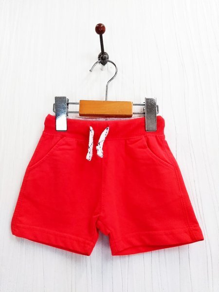 ap2714 ○送料無料 新品 (新古品) ZARA Baby Boy ザラベビーボーイ ショート パンツ サイズ74cm 赤 レッド ウエストゴム 華やか_画像1