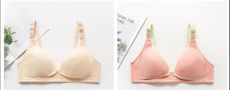 [① Cherry pink B80] maternity bras non wire nursing bla underwear celebration of a birth present front button cotton ..