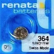 renata酸化銀364ボタン電池１個［ゆうパケット］SR621SW互換