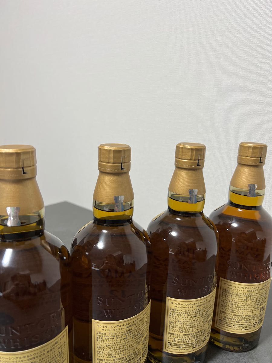 YAMAZAKI 山崎12年 サントリー ウイスキー 100周年記念 蒸溜所ラベル 4本セット新品未開封 送料無料