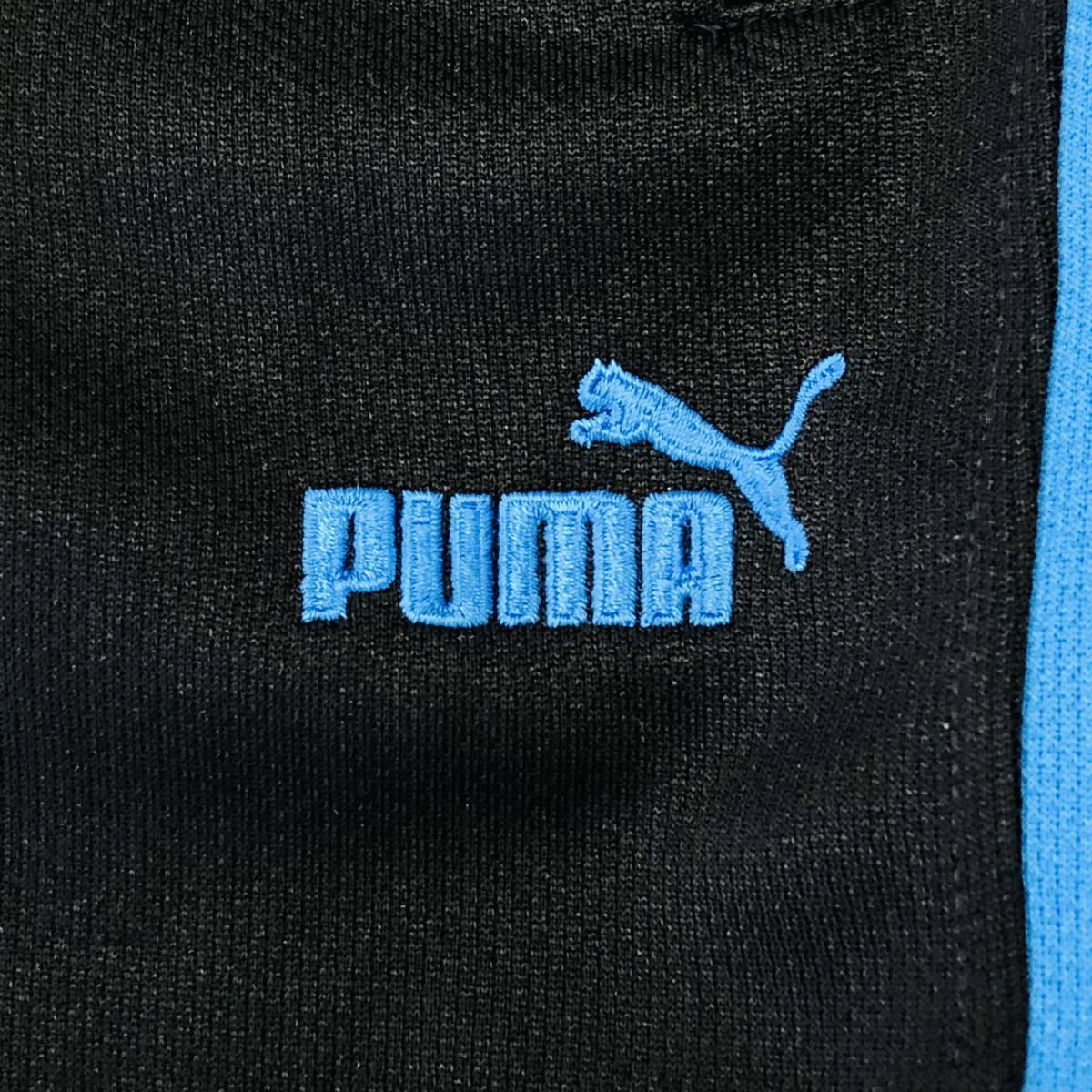 AS0353 PUMA プーマ キッズ ボトムス ハーフパンツ 膝上丈 サイズ150 ネイビー 紺 水色 オールシーズン 運動着 スポーツウェア ジャージ_画像7