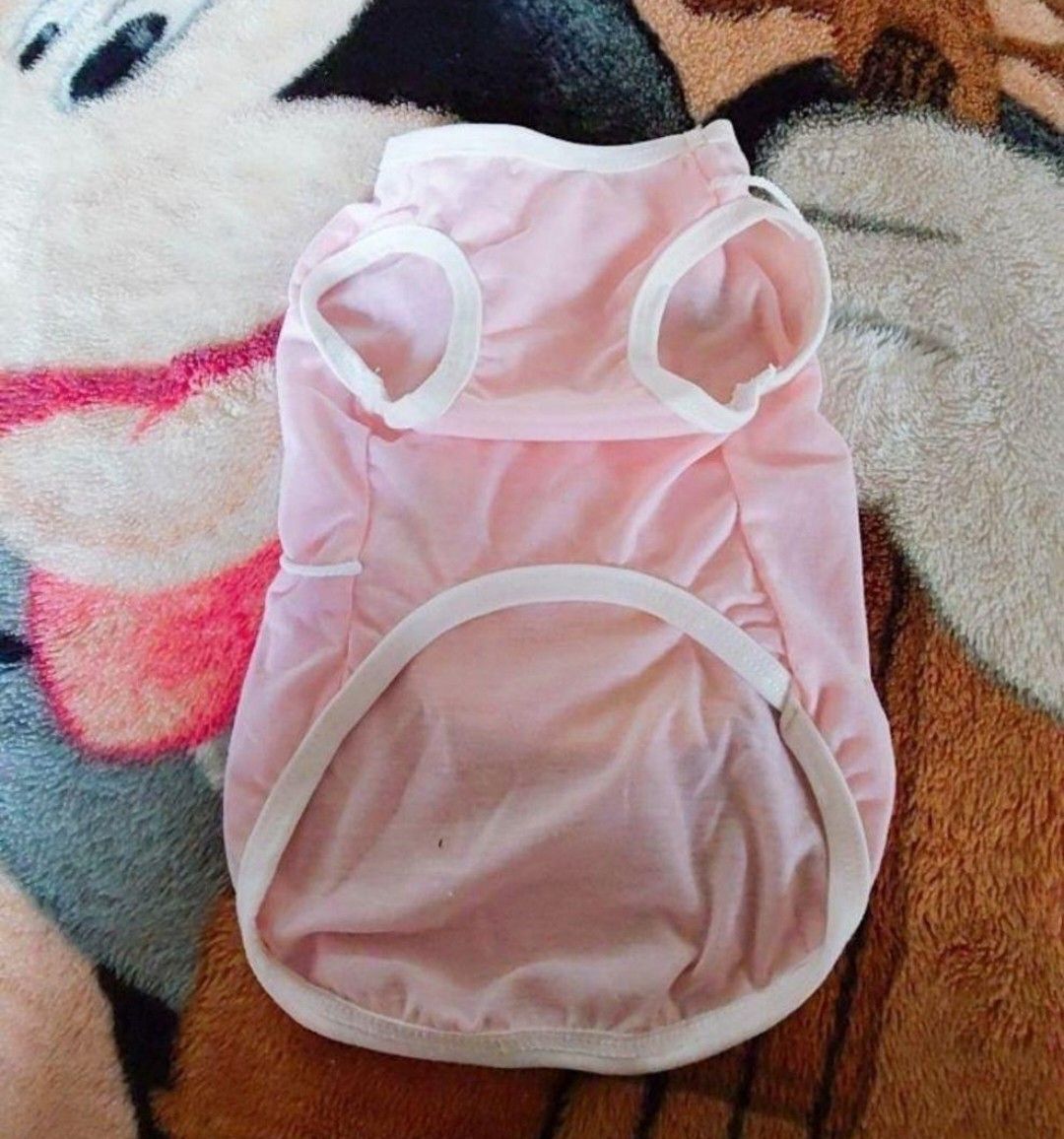 ペット服★ピンク  花籠バッグ付き  犬服