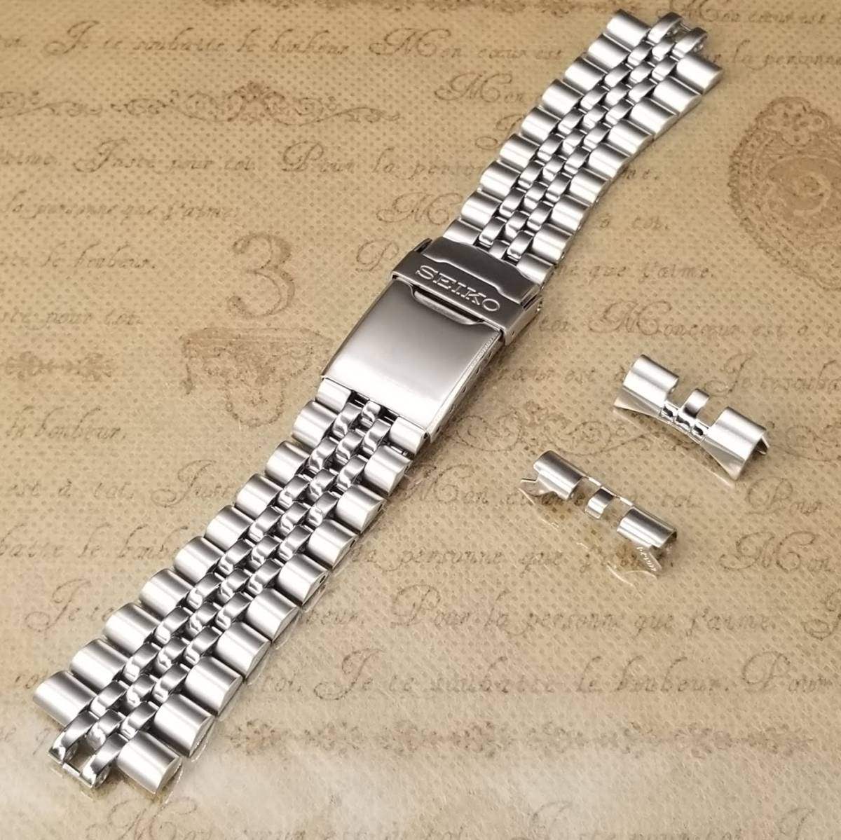 純正 Seiko セイコー 22mm 5連 ステンレスバンド 7S26-0020,SKX007