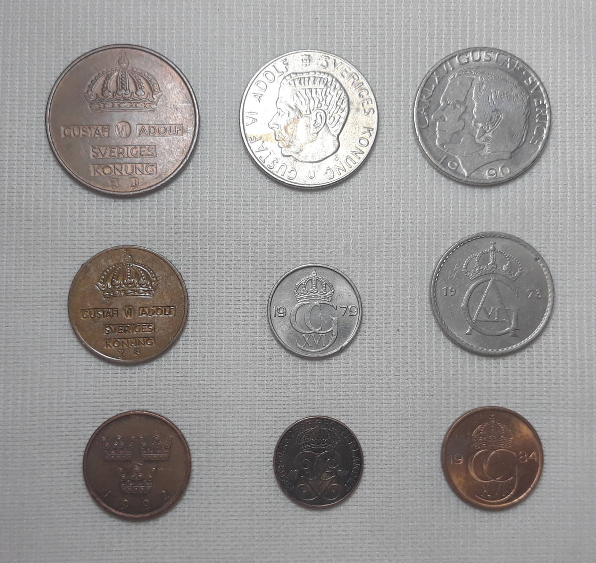 ヤフオク スウェーデン 古い硬貨 9枚 Ec 31