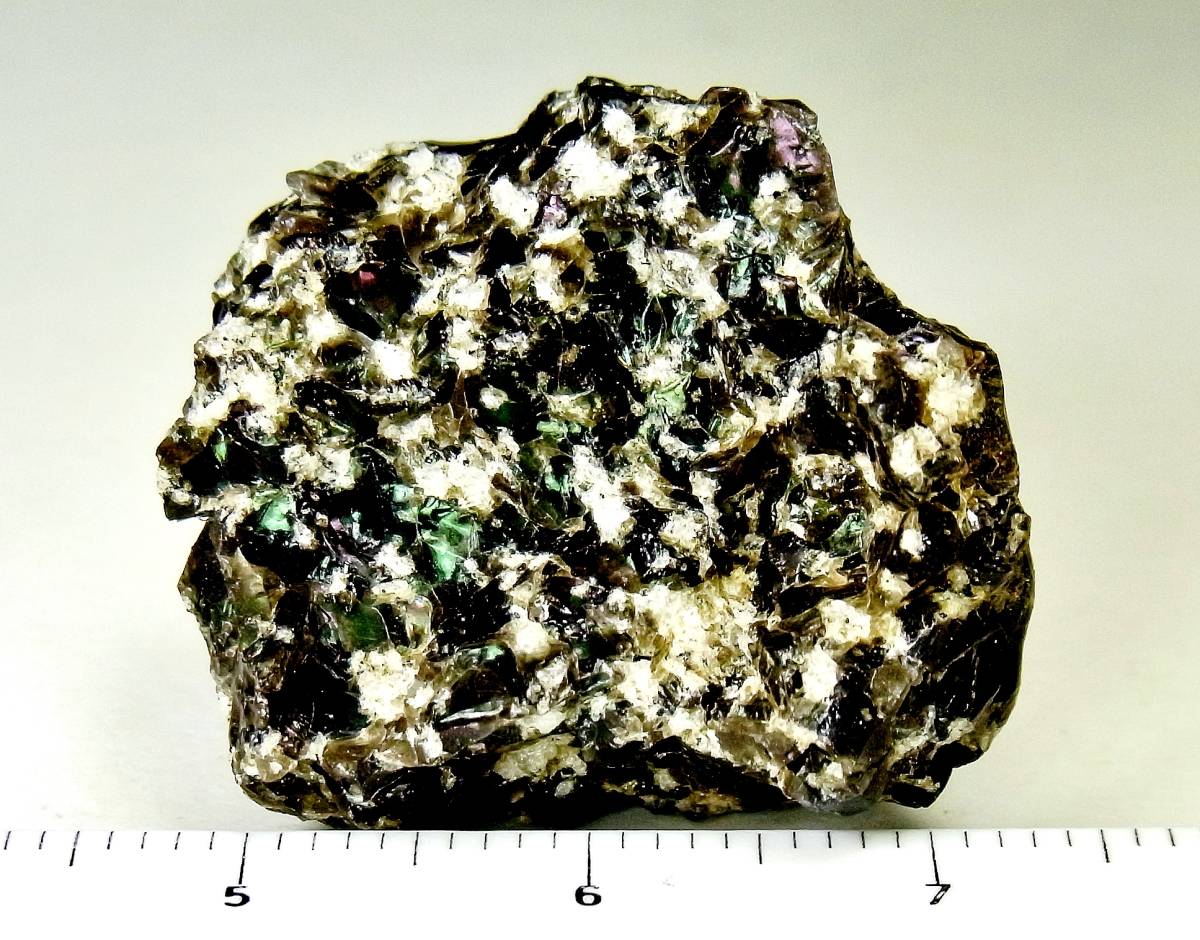 [国産鉱物]　ハリ班岩（虹色反射光）・熊本県産　N56 _画像10