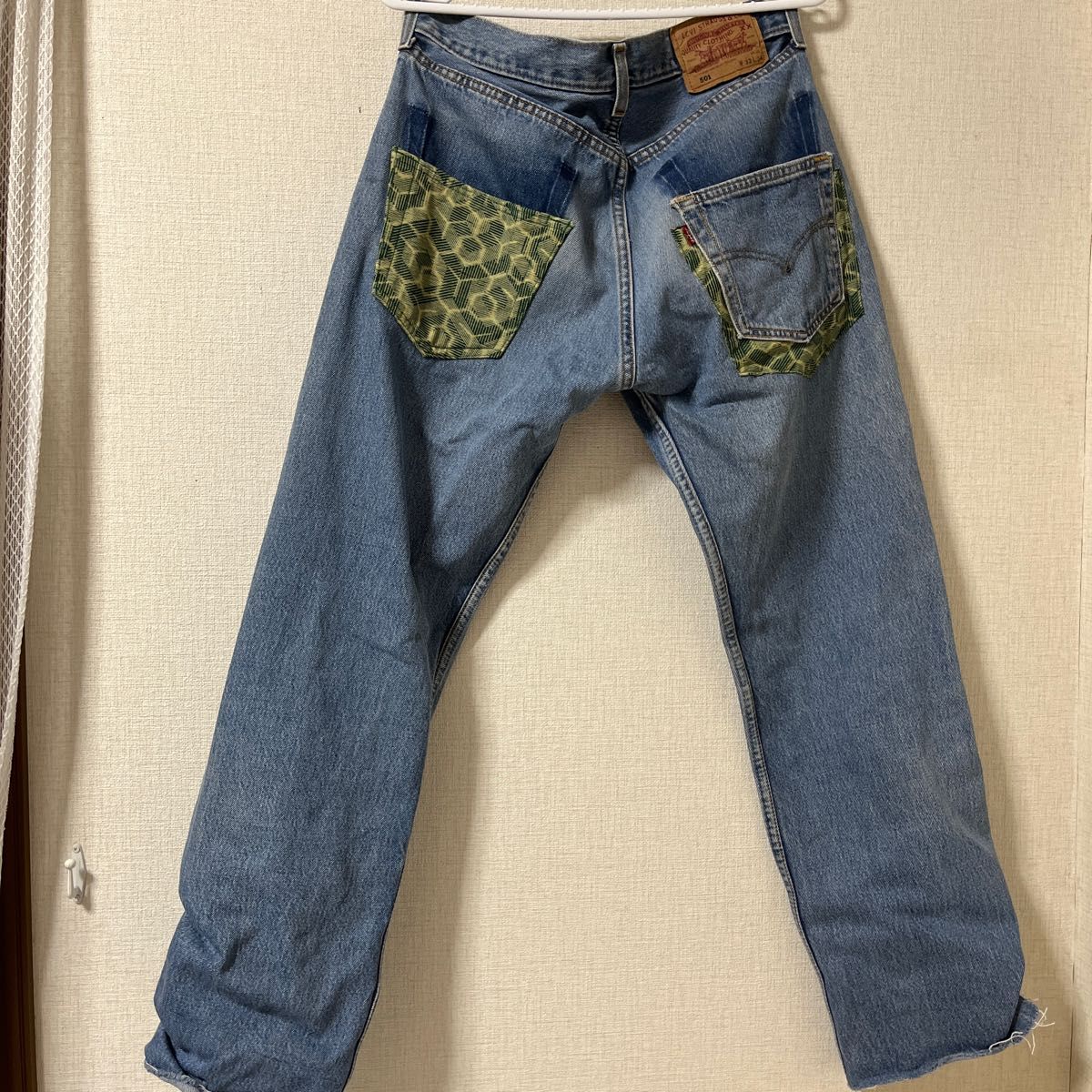 Levi''s デニムパンツ ダメージ 刺し子 襤褸 RRL ダブルアールエル リメイクデニム リメイクパンツ 古着